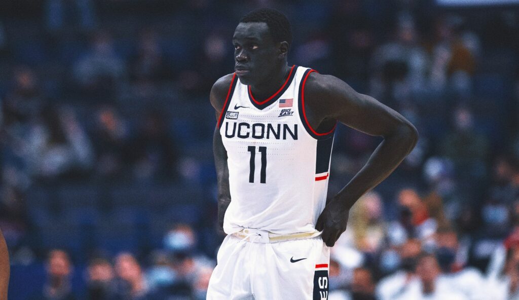 West Virginia forward Akok Akok hospitalized after collapsing on court during exhibition