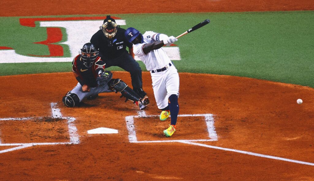 Rangers’ Adolis GarcÃ­a ties MLB postseason record with 21st RBI in World Series opener