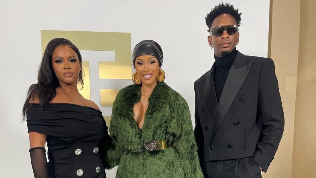 Paris Fashion Week: Fashion Bomb CEO Claire Sulmers Posed with Cardi B and Stylist Kollin Carter at the Spring 2025 Show