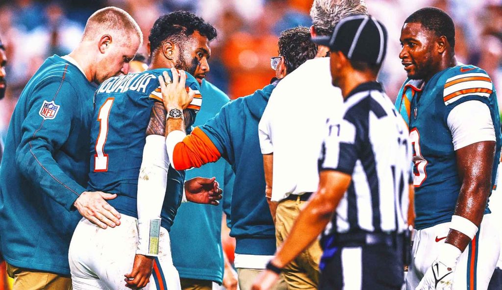 Tua Tagovailoa exits with concussion in Dolphins’ loss to Bills